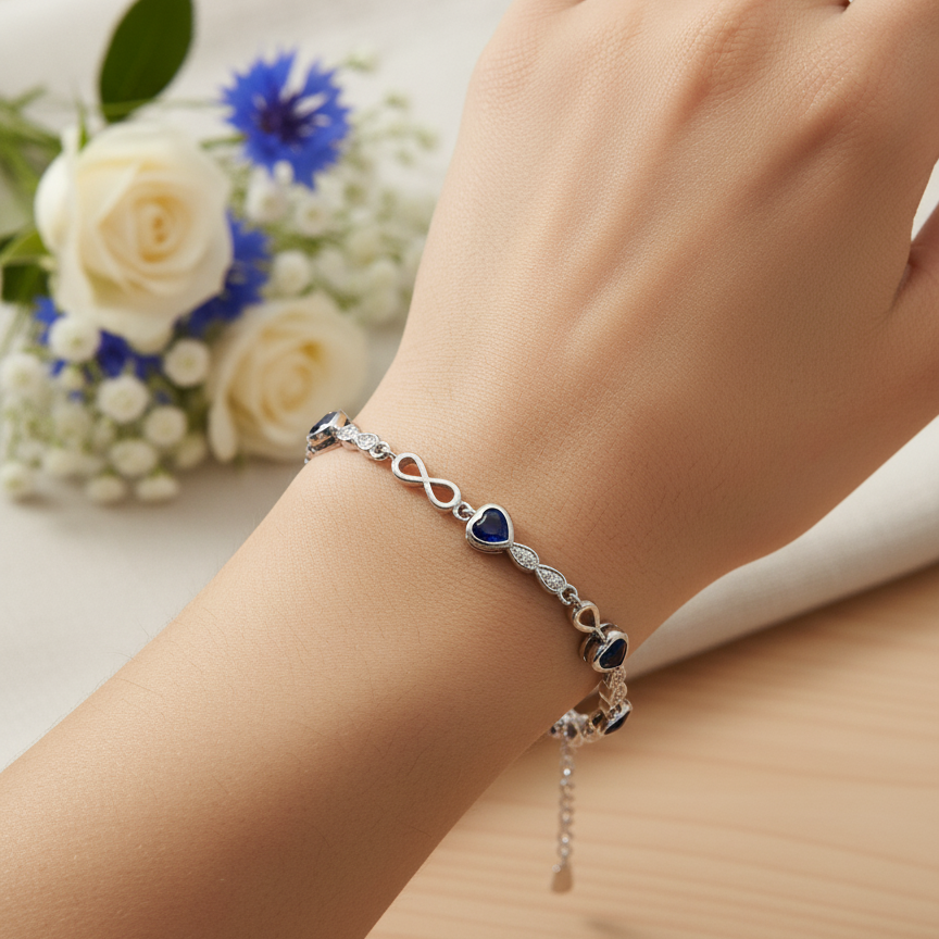 Midnight Love Infinity 925 Bracelet